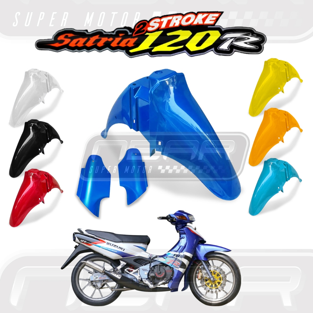 Spakbor Depan Satria 2Tak Satria Lumba Tutup Shock Slebor Satria 2Tak
