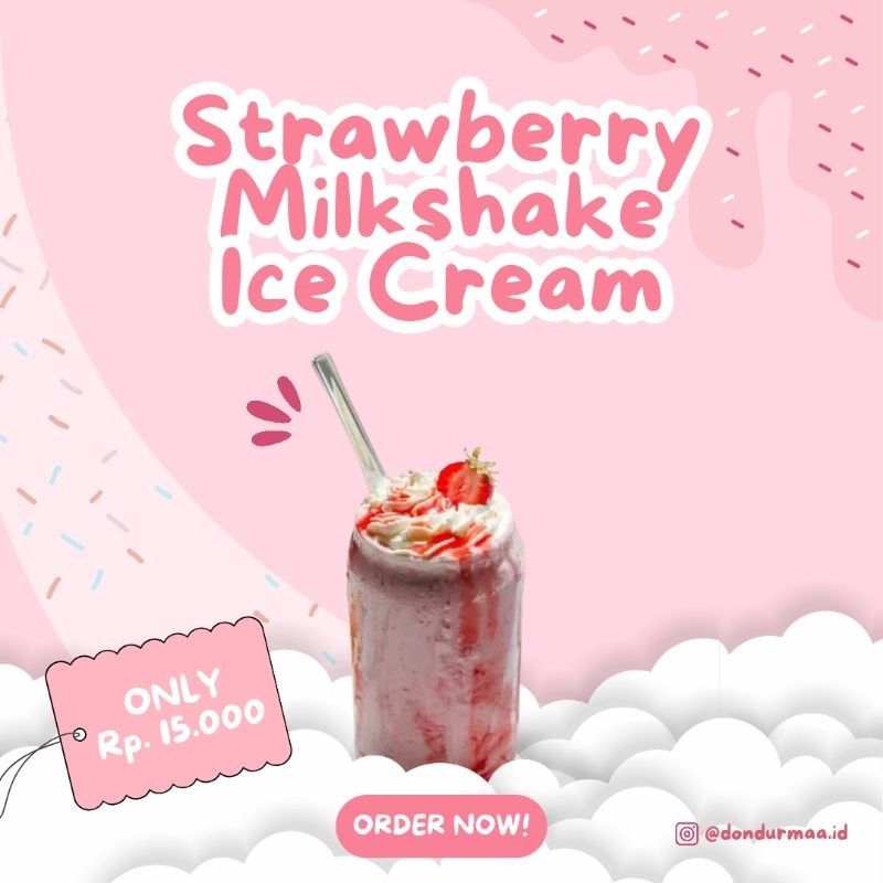 

Strawberry Milkshake Ice Cream