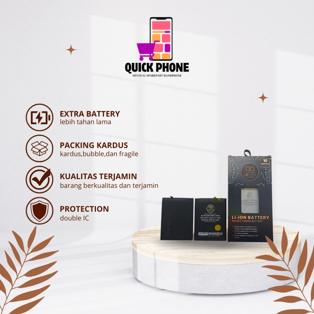 BATERAI HUAWEI Y7 PRO 2019 (HB396689ECW/HB406689ECW) OG SUPER