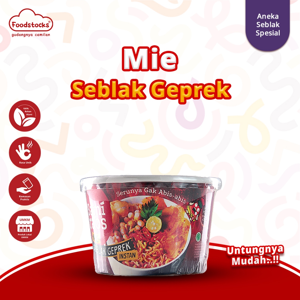 

Mie Seblak Geprek Sami Raos Khas Garut Seblak Instant Kekinian 160gr