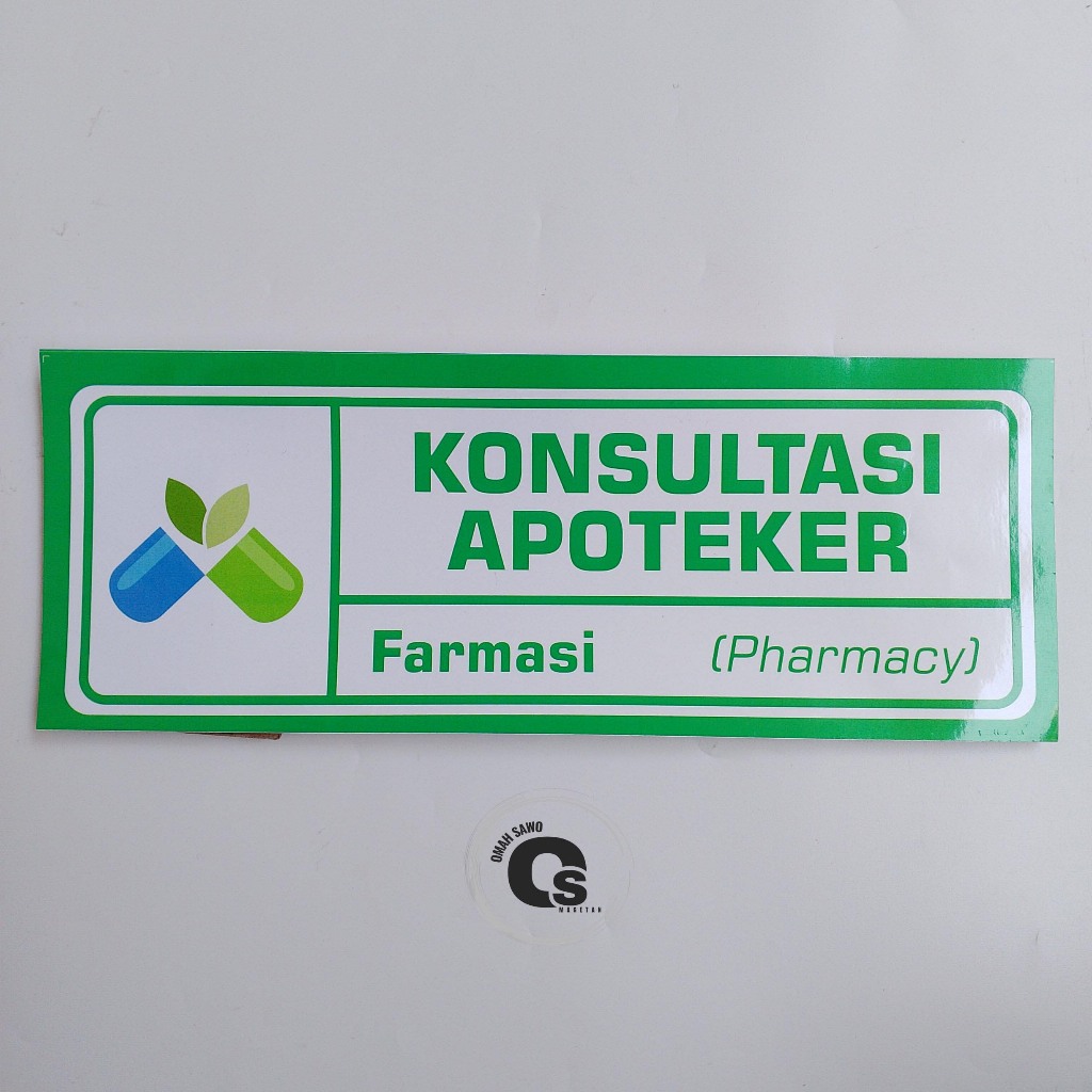 

Stiker Konsultasi Apoteker - Farmasi - Apotek - Stiker Vinyl