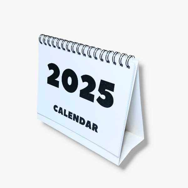 

Kalender Meja 2025 Spiral Mini A6, Desain Sederhana & Elegan