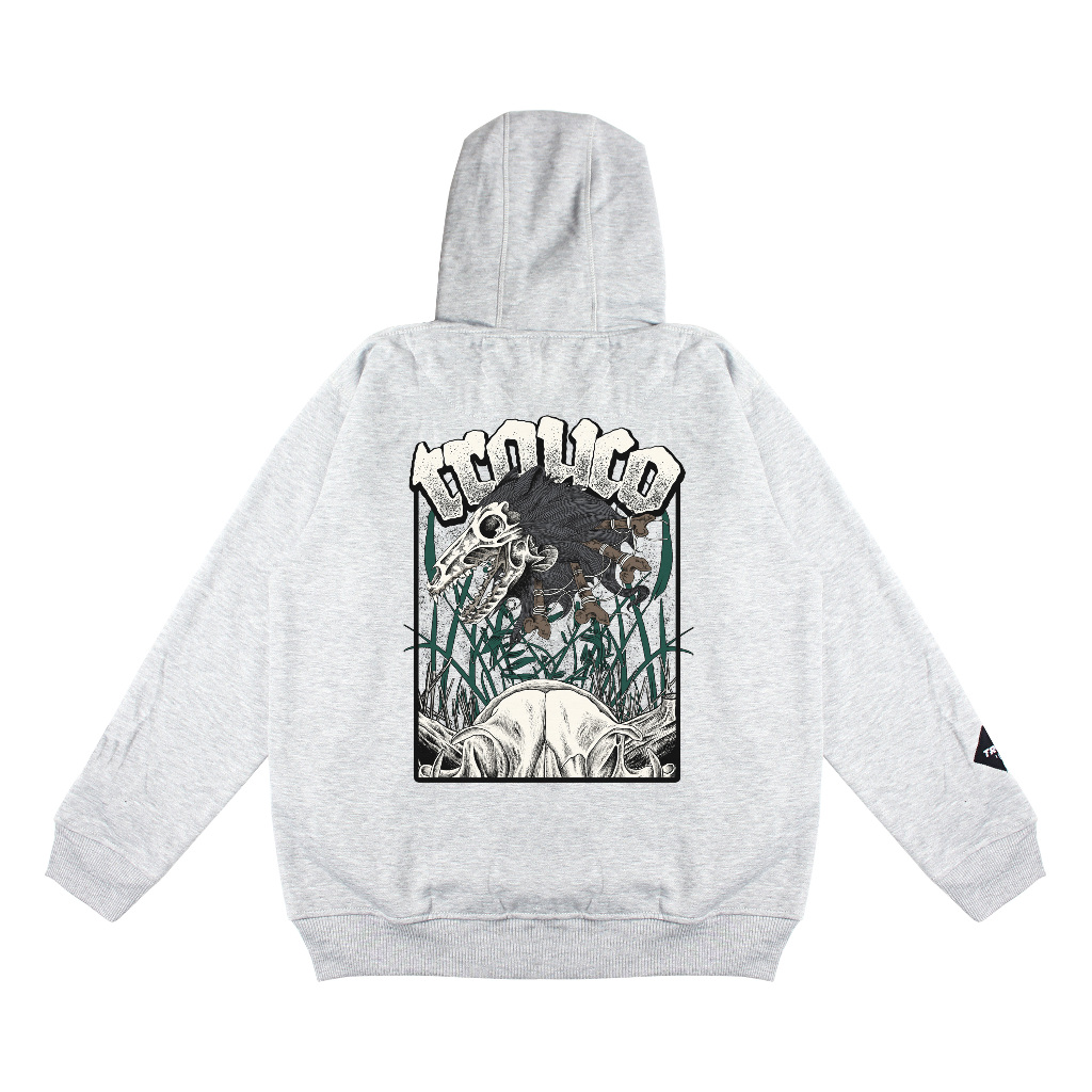 Troy Company Hoodie Zipper Grey Misty Shaman - Hoodie Zipper Hoodie Abu Misty ZHD 2843