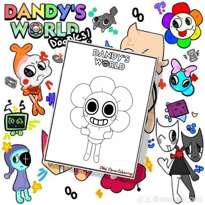 

Kertas Mewarnai Gambar Anak Tema Dandy's World V2 (10 Lembar) / Kertas Gambar Tebal 160 Gsm