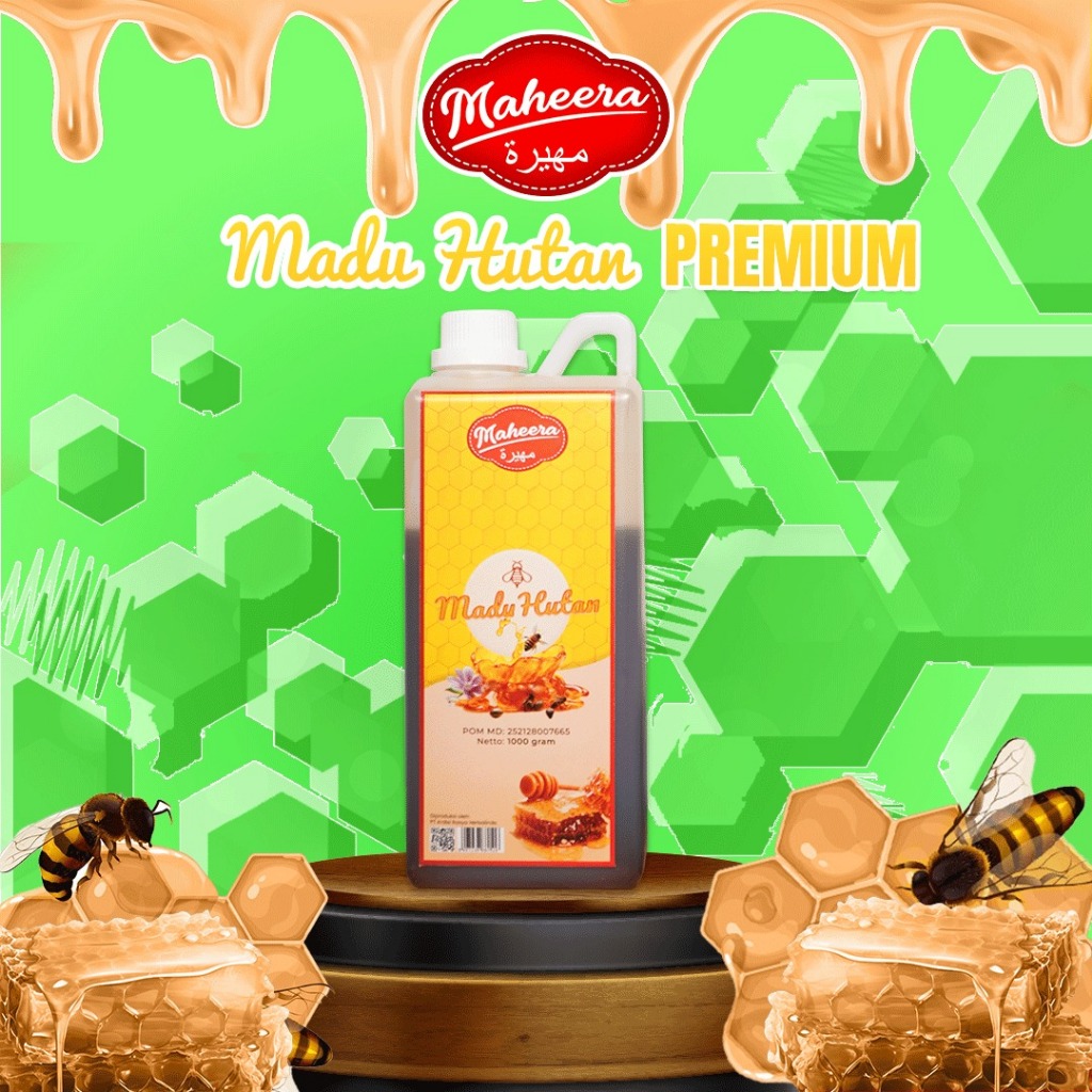 

Madu Hutan Asli 1kg - Madu Murni 100% Original Maheera, Tanpa Campuran, Madu Asli Premium