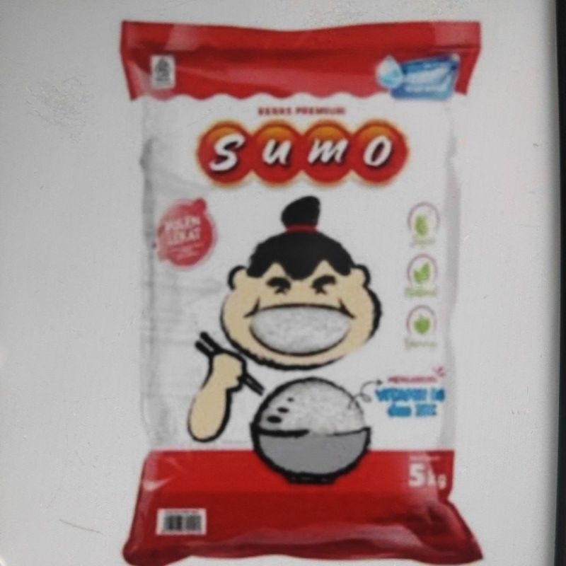

Beras cap merek sumo 5 kg kemasan merah