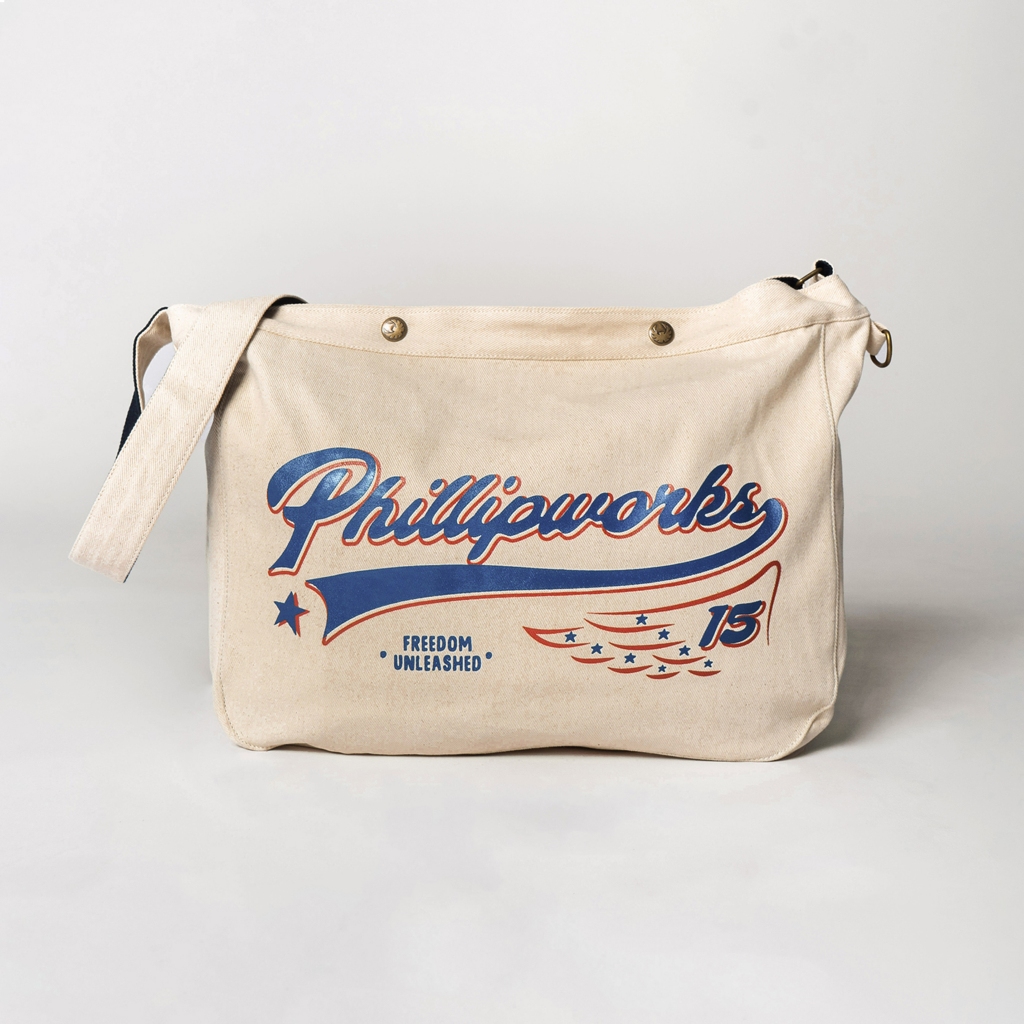 White Messenger Bag Phillip Works