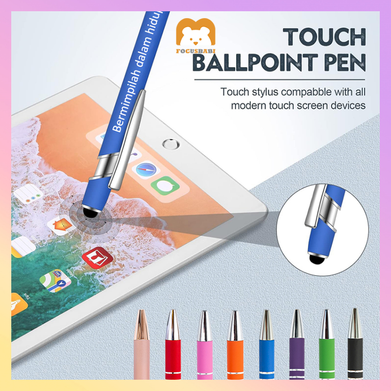 

【Dapat Disesuaikan】 7pcs Pulpen Gel Pena Tinta Hitam 0.5mm dapat menyentuh layar ponsel Anda