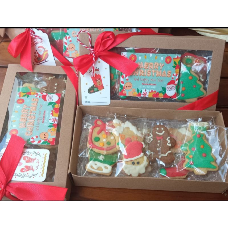 

Hampers Natal cookies Karakter natal/ parcel souvenir kue