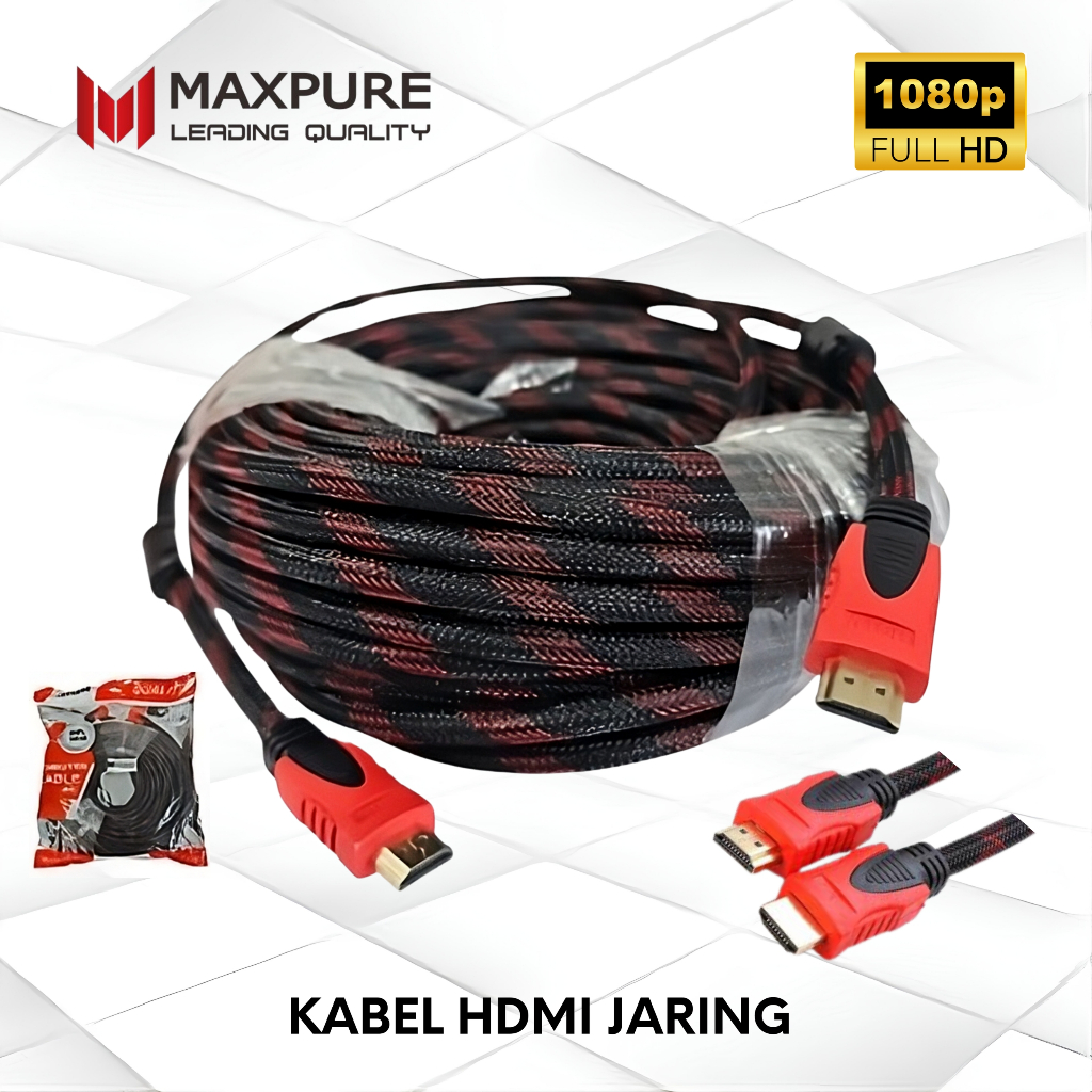 Kabel Hdmi to Hdmi 1.5m / 3m/ 5m / 10m V1.4 Laptop Ke Tv Ke Dvr Cctv Ke Monitor Komputer panjang 1.5