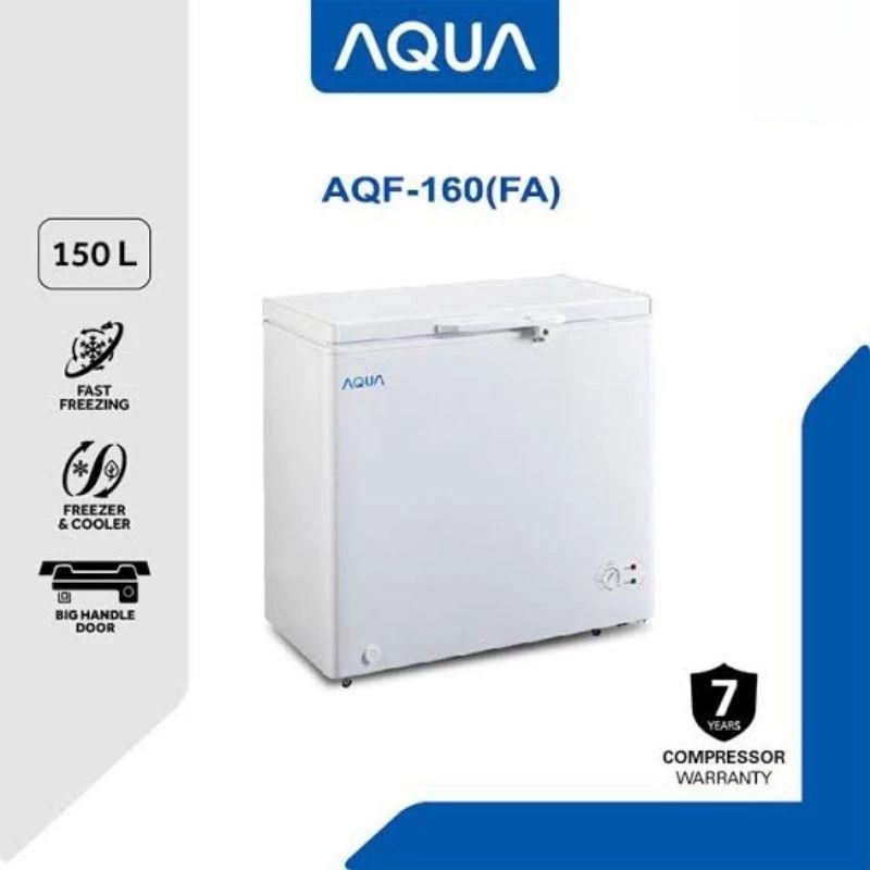 AQUA Chest Freezer Box Pendingin Makanan Kapasitas 150 Liter AQF-160 FA Garansi Resmi