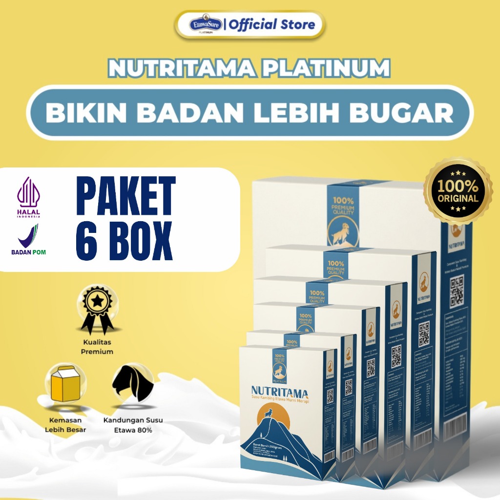 

PAKET 6 BOX Susu etawa NUTRITAMA untuk kecerdasan anak