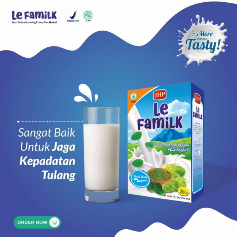 

Promo Susu kambing etawa plus herbal, susu le familk 200 gram