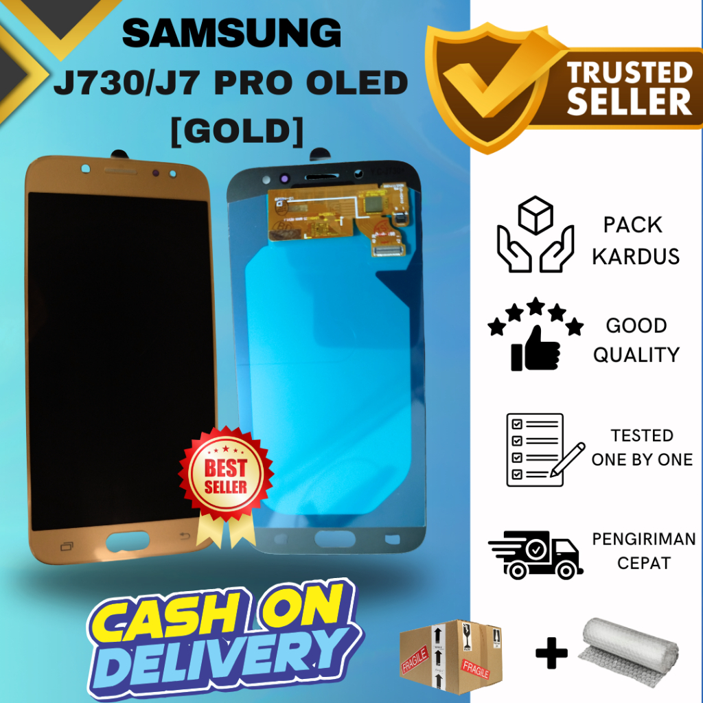 LCD SAMSUNG J730/J7 PRO OLED [BLACK/BLUE/GOLD] ORIGINAL KOMPONEN PREMIUM BEST SELLER-BERGARANSI ORI 