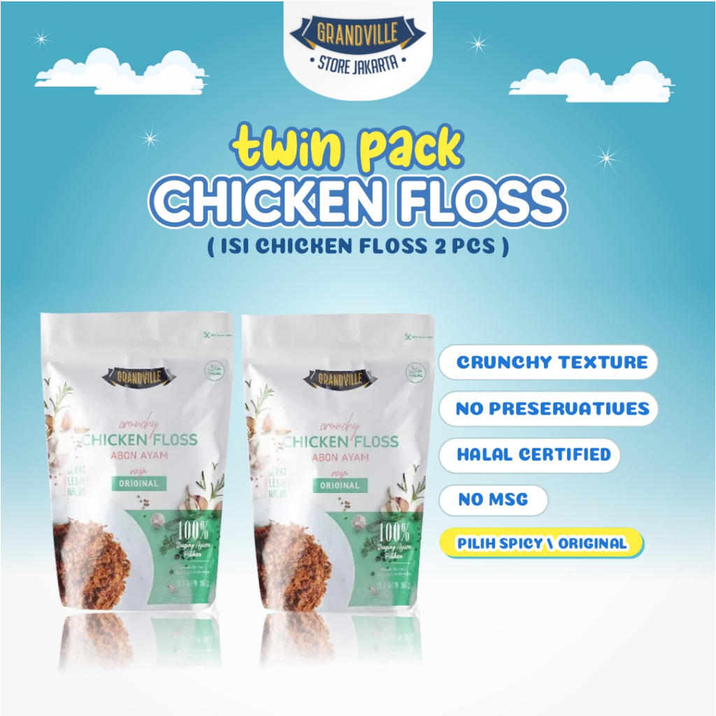 

Grandville (2 Pack) Abon Ayam Crunchy Floss MPASI Tanpa MSG & Pengawet