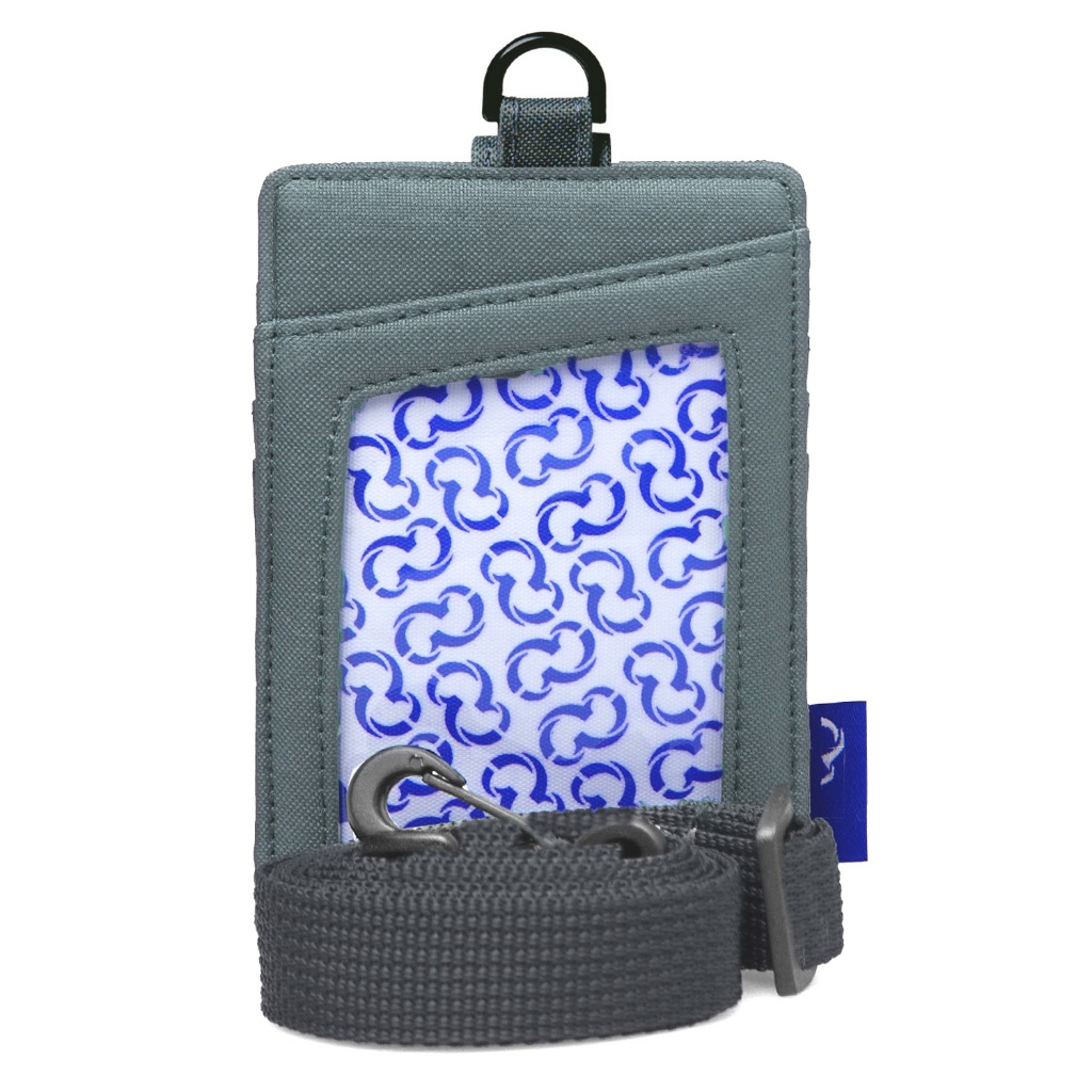 

Wallts Exon Charcoal - Lanyard Name Tag Id Card Pria Wanita