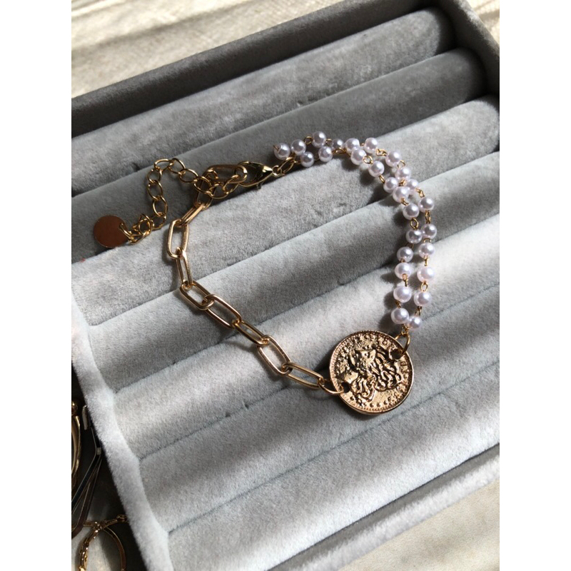 Gelang Rantai Koin Kombinasi