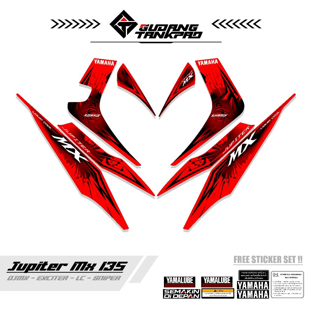 STRIPING MOTOR YAMAHA JUPITER MX OLD 135 / MTF 9 / STIKER STRIPING MX LAMA 135 / STRIPING MX OLD 135