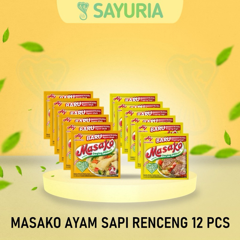 

Masako Ayam Sapi RENCENG 12 pcs