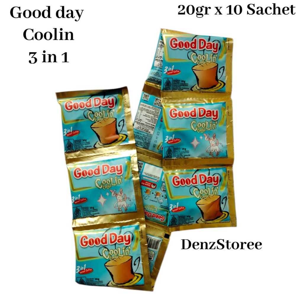 

Kopi Good Day Coolin 3-in-1 / 20gr x 10 Sachet / 1 Renceng ISI 10