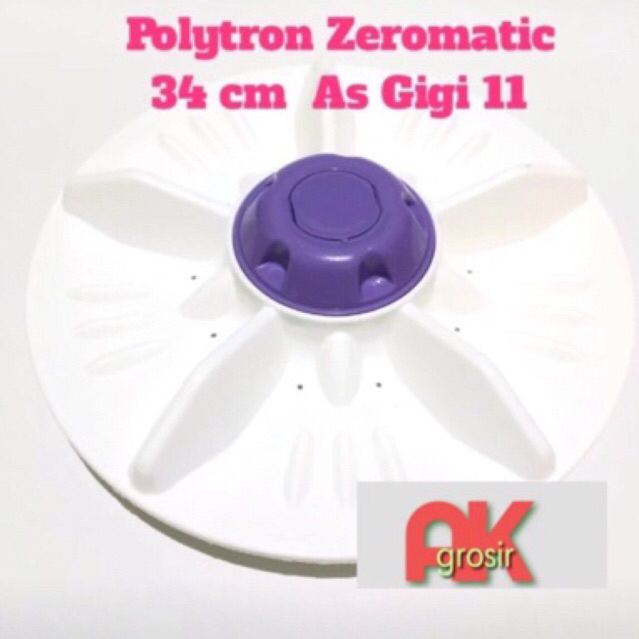 Pulsator Polytron Zeromatic 34cm 1 Tabung Mesin Cuci 8,5Kg