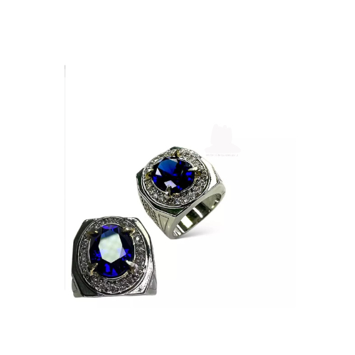 Cincin Pria Warna Kuning Emas Diamond Ruby King Saphire