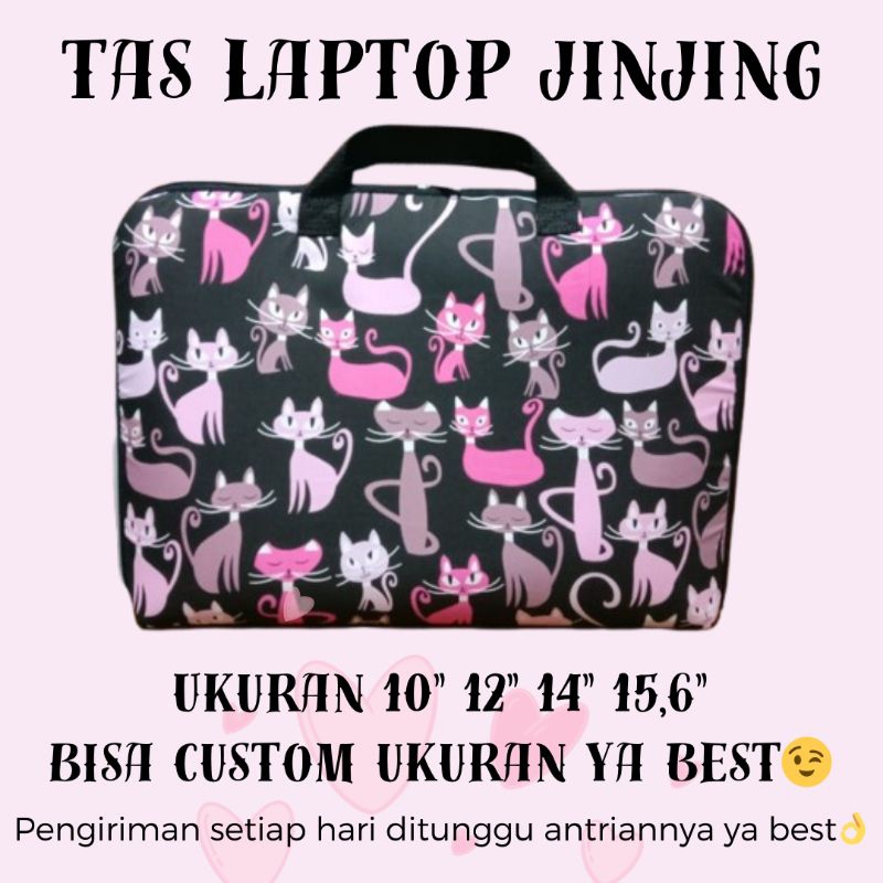 TAS LAPTOP JINJING KARAKTER | SOFTCASE LAPTOP | SARUNG LAPTOP LUCU MURAH