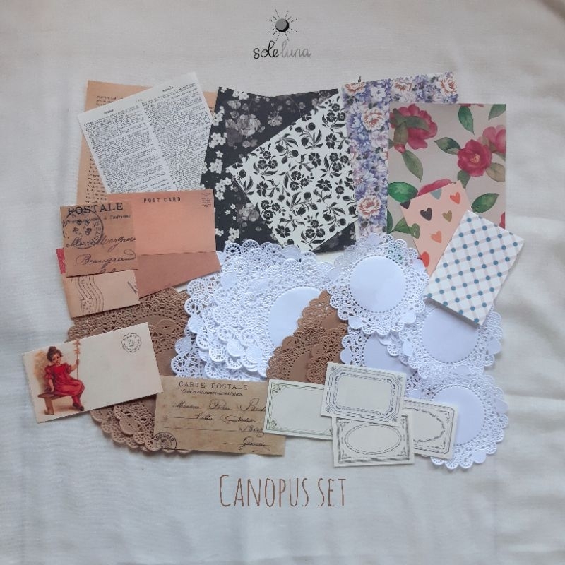 

JOURNALING KIT/SCRAPBOOK KIT 39 PCS DAN 78 PCS - CANOPUS SET