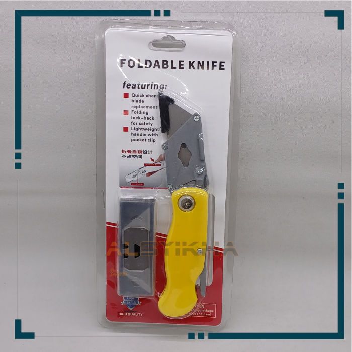 

Pisau Cutter Lipat Folding Foldable Utility Knife Gipsum Gypsum
