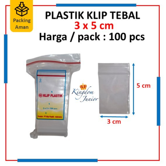 Klip TEBAL 3cm x 5cm / Plastik Klip 3 x 5 Cm / Klip 3 x 5 TEBAL / Klip Plastik Kecil