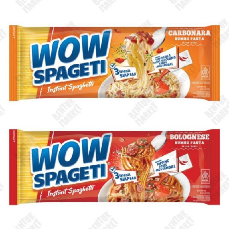 

WOWSPAGHETI instan 9pcs/spaghetticarbonara/spaghettibolongnese