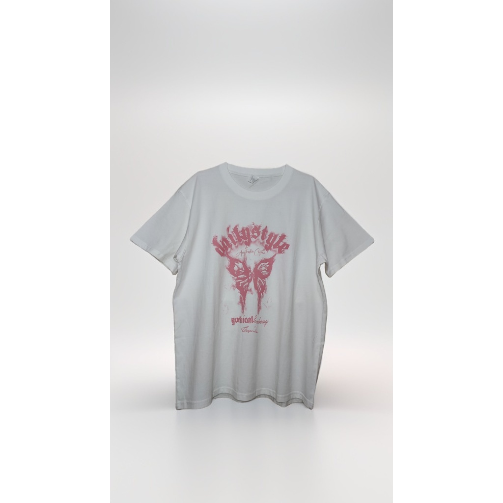 T-shirt Butterfly Gothic Pink