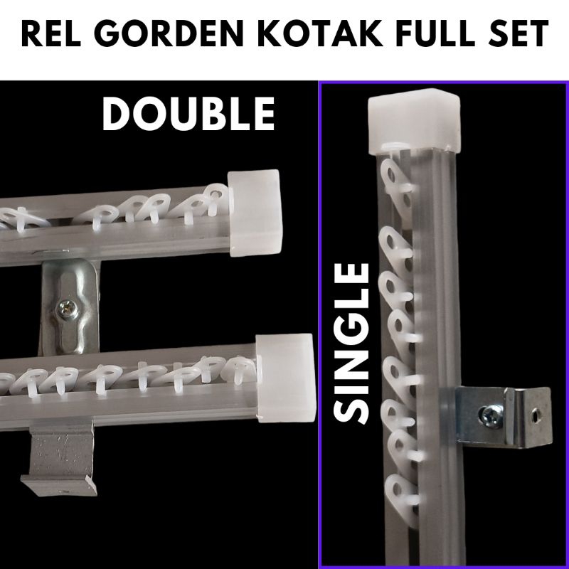 Batang gorden biasa Doble(rangkap2)tiang gorden besi gorden tongkat gorden