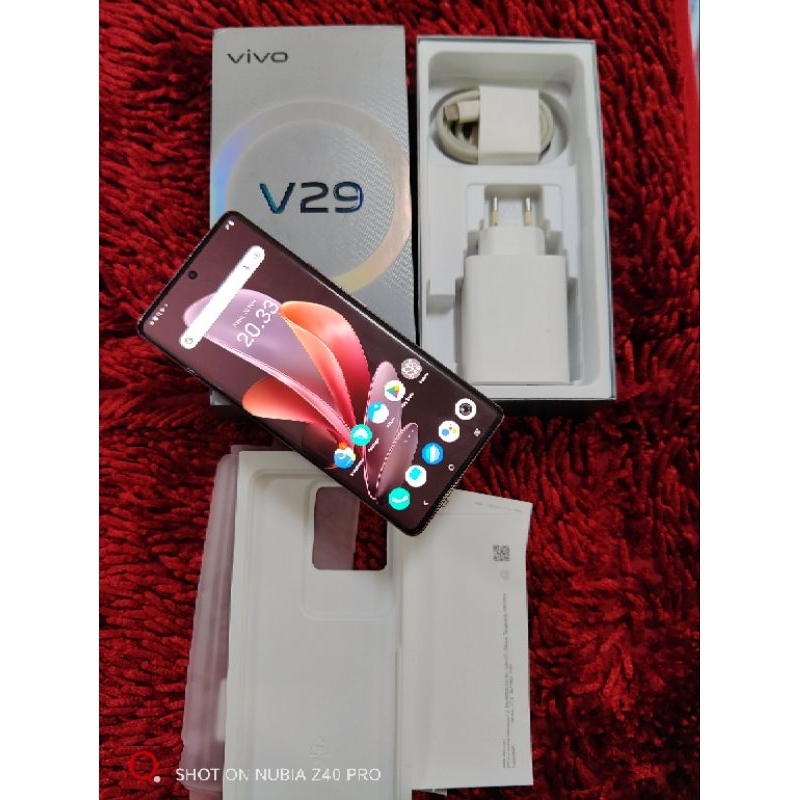 Vivo V29 5G 12/512GB NFC 120Hz Edge Fullset Bekas Garansi Resmi