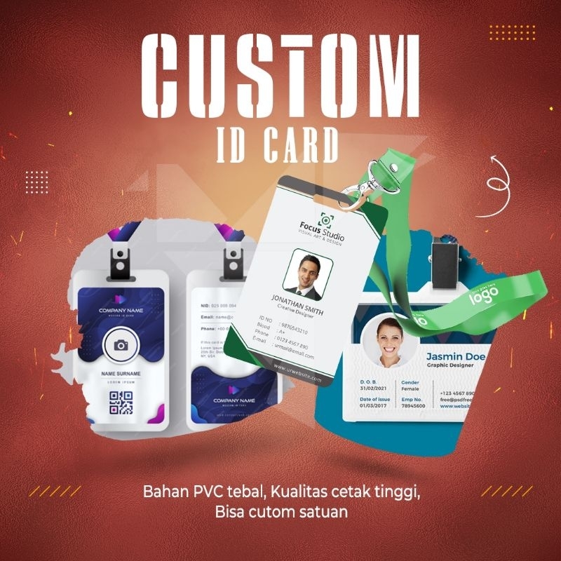 

Cetak id card kartu custom satuan pvc 2 sisi