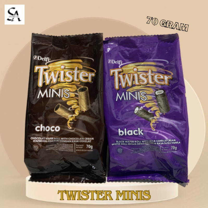 

TWISTER MINIS || RASA COKLAT DAN VANILA CREAM || 70 GRAM