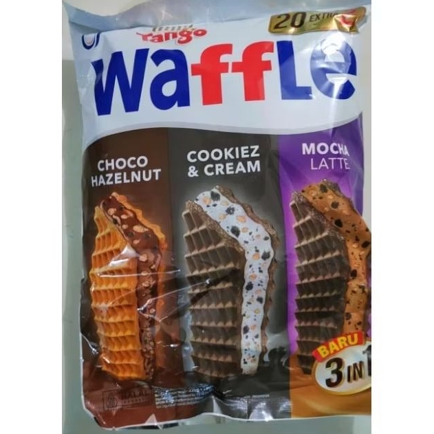 

Tango WAFFLE choco hazelnut Assorted BAG 220 gram kemasan BESAR