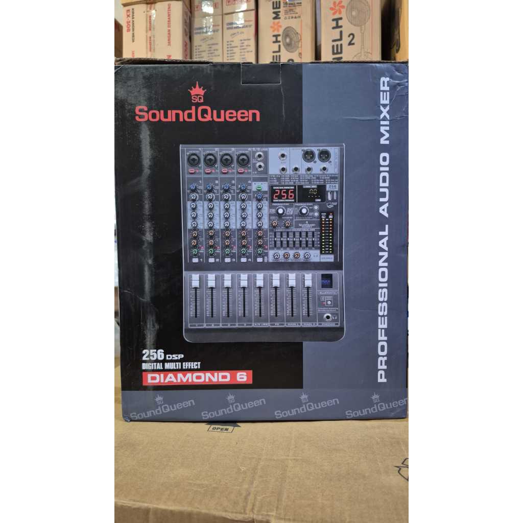 Mixer Diamond 6 Soundqueen 6 Channel Professional Soundsystem Mixer