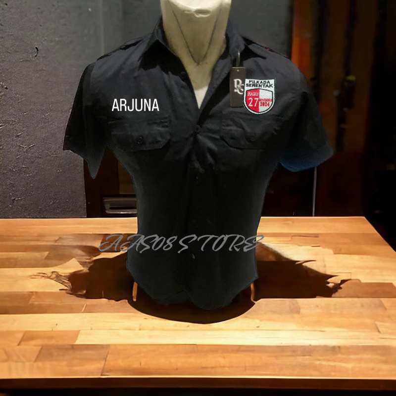 KEMEJA PILKADA SERENTAK BAJU KPPS MELAYANI TERBARU FULL BORDIR SERAGAM PILKADA TERBARU KEMEJA PDH KP