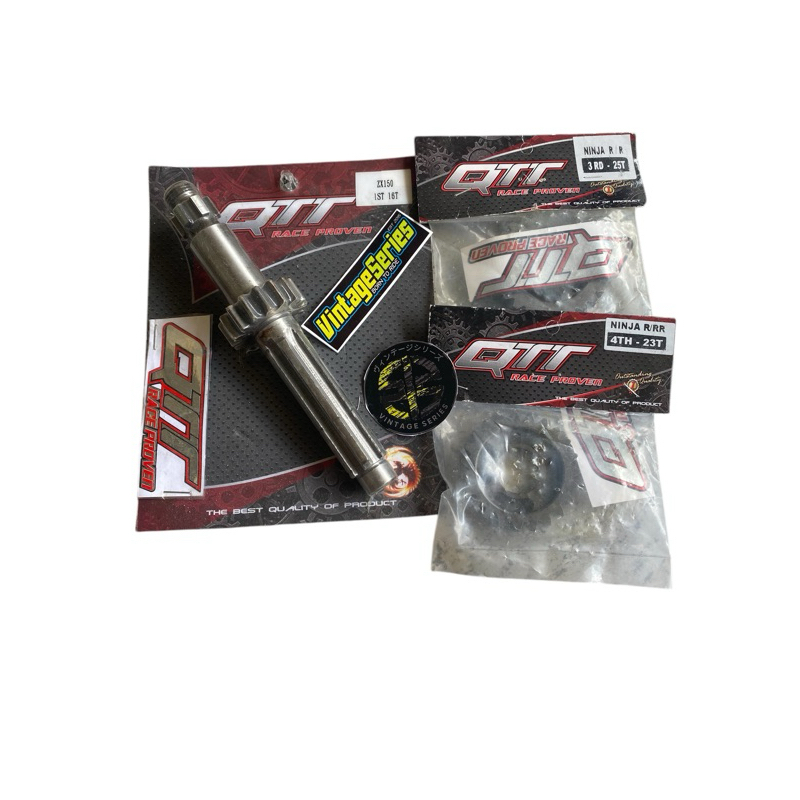 Gear rasio ninja 150 gigi 1 16T QTT racing GIGI RASIO QTT NINJA 1ST-16T  GIGI 3  25T Gigi 4  23T