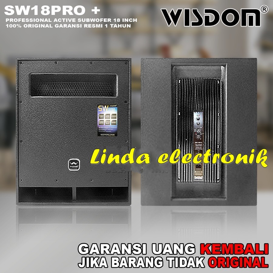 SUBWOOFER AKTIF WISDOM SW18 PRO + / SW18PRO+ / SW 18PRO + 18 INCH 1 BUAH ORIGINAL