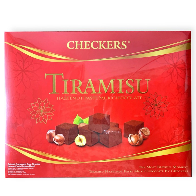 

CHECKERS TIRAMISU - HAZELNUT PASTE MILK CHOCOLATE (160g)