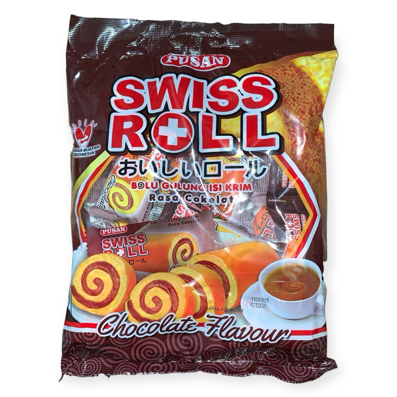 

PUSAN SWISS ROLL | BOLU GULUNG - RASA KRIM COKLAT (320g / 20pcs @16g)