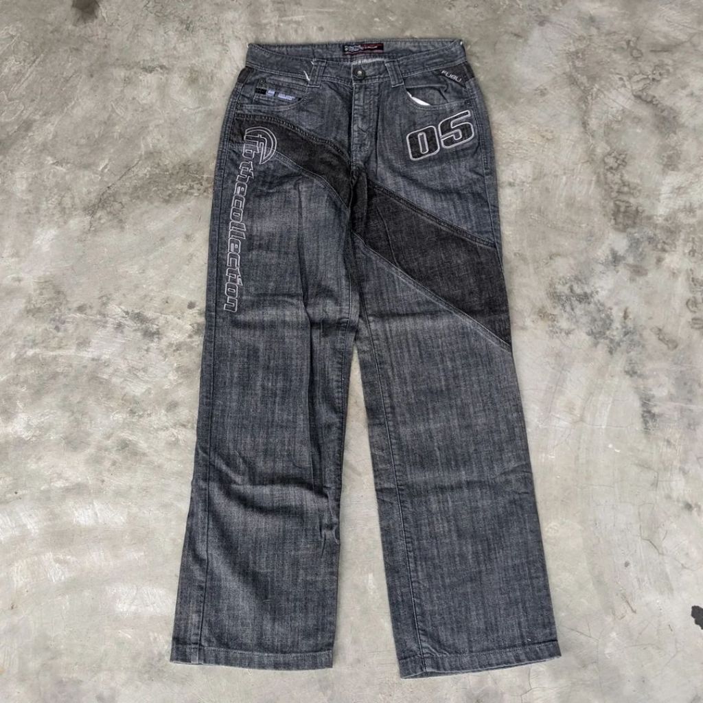 SIZE 31 Celana Panjang Jeans Pria FUBU - 05 SERIES Y2K BAGGY Original