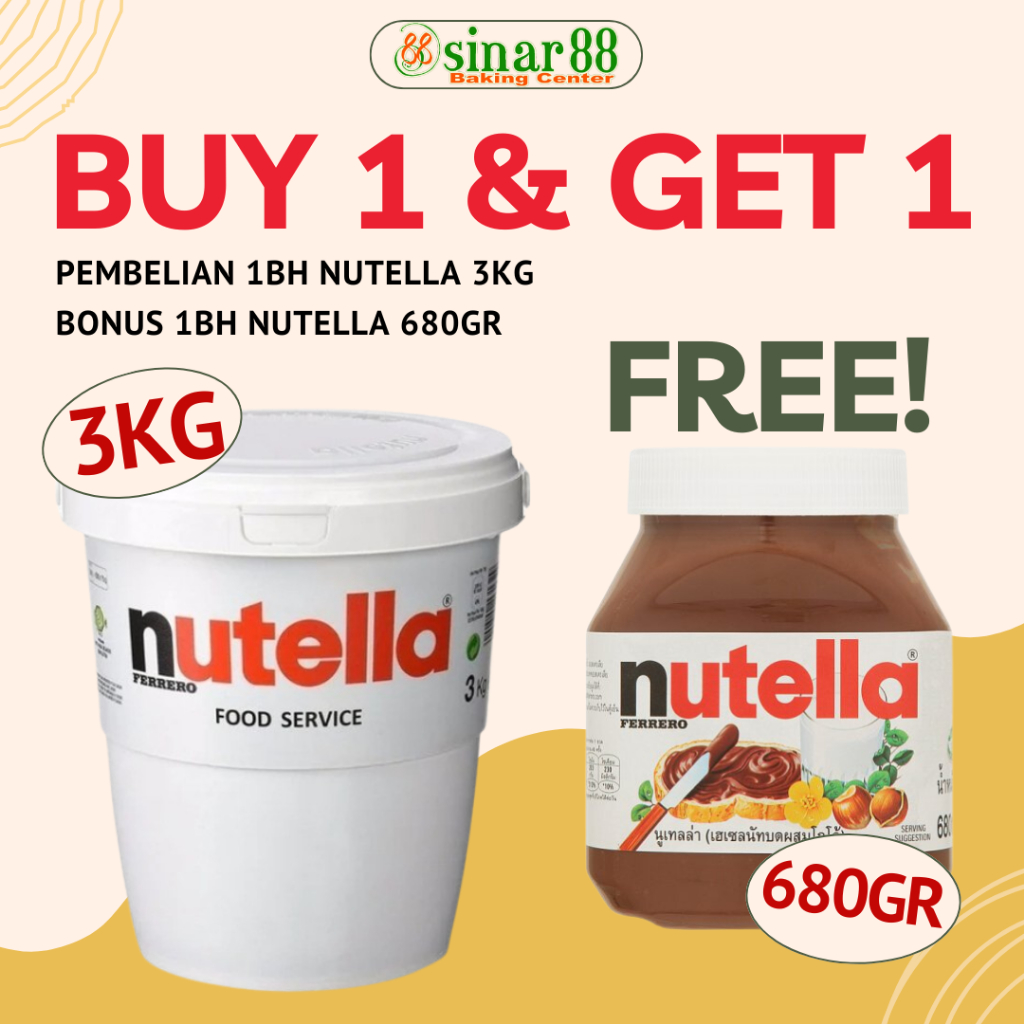 

NUTELLA 3KG (BUY 1 FREE 1BH NUTELLA 680GR)