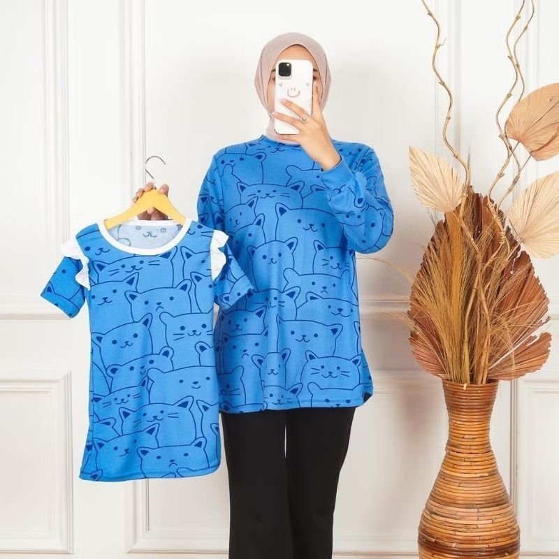 Fidara Couple Motif Ibu Anak / Baju Couple Ibu Dan Anak Perempuan / Atasan Couple Ibu Anak Perempuan