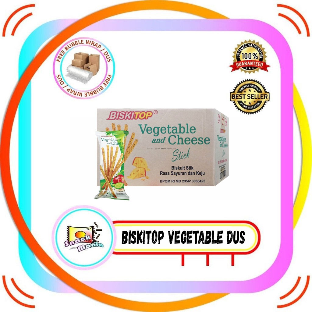 

Biskitop Vegetable and Cheese Stick ~ 60 gr x 40 pcs Stik Keju Sayur