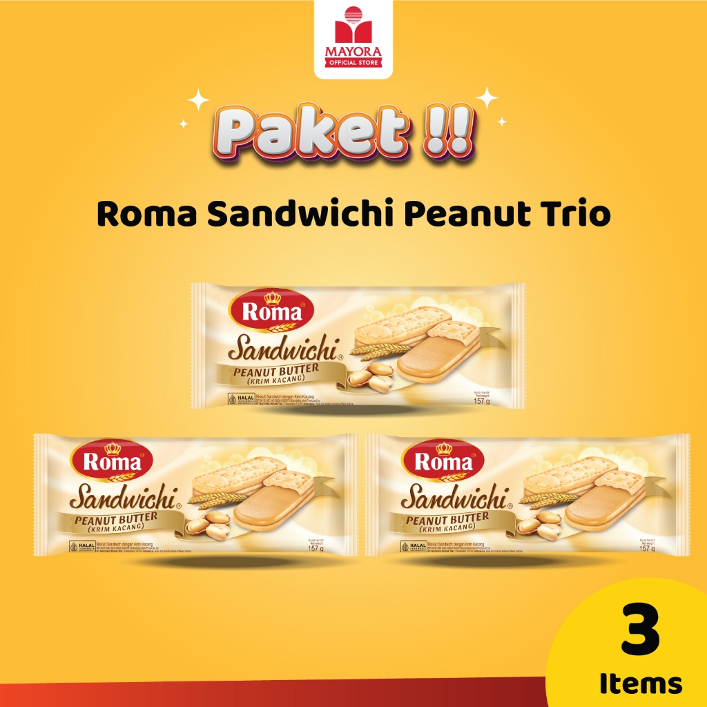 

Biskuit Roma Sandwichi Peanut Trio