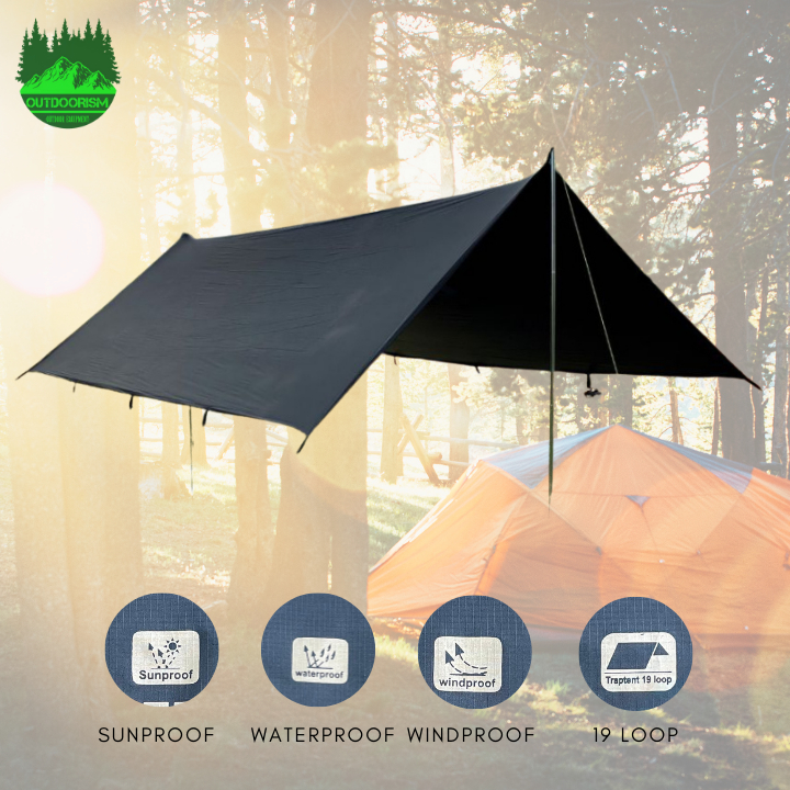 OUTDOORISM || FLYSHEET LOKAL 3x4 PENUTUP TENDA CAMPING | TRAP TENT FLY SHEET MURAH FLYSHEET WATERPRO