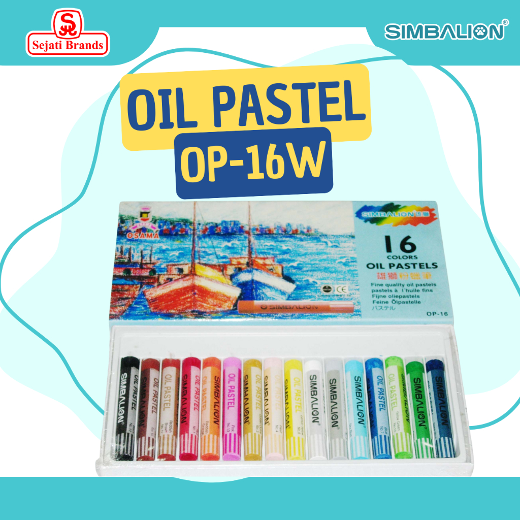 

Simbalion Oil Pastel 16 Color Krayon Kapal Paper case OP-16W